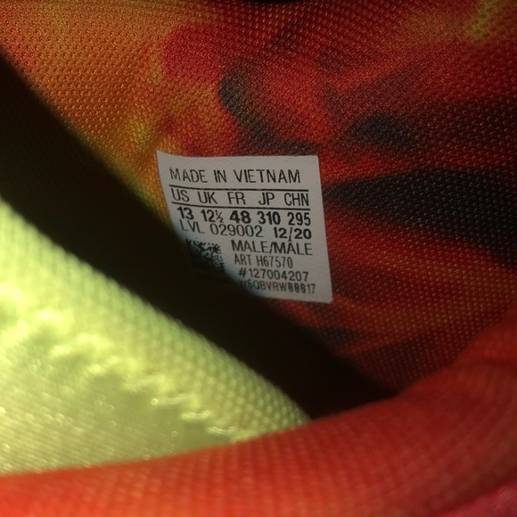 Used Adidas D.O.N. Issue #2 “Fire Of Greatness” Sneakers Size 13 - Picture 5 of 8